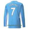 Manchester City Raheem Sterling 7 Hjemme 2021-22 - Herre Langermet Fotballdrakt